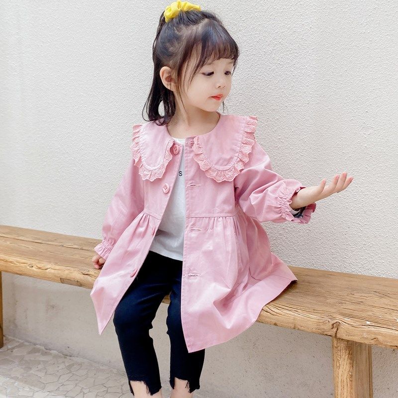 女童风衣春秋季2024新款韩版童装儿童洋气上衣宝宝中长款女孩外套,淘宝优惠券,粉丝福利购,淘宝优惠卷