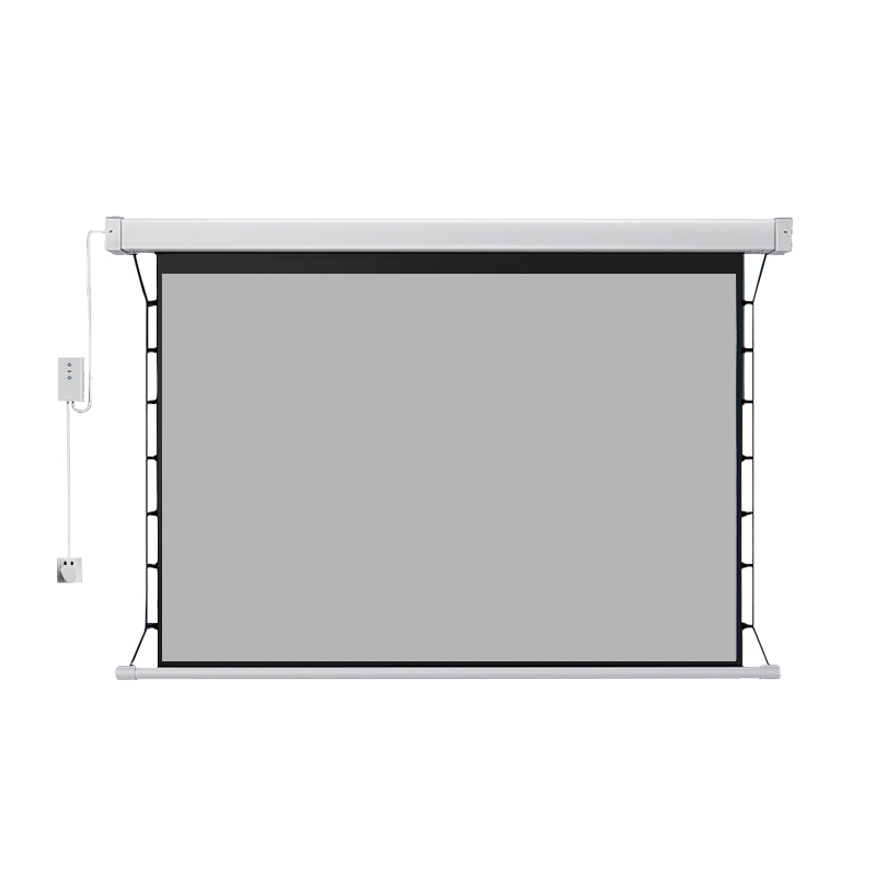 投影仪幕布家用拉线电动幕布遥控升降投影布抗光屏幕壁挂投影幕布