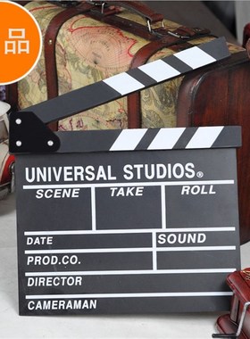 电影打板拍板场记板导演板拍照摄影道具酒吧咖啡厅橱窗装饰品摆件