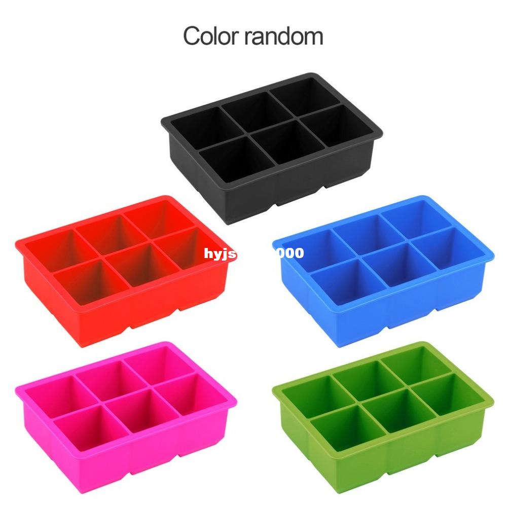 1PC 6-Square Sillieone Cube Tray Ice Makcr Jelly Puoding Sdf - 图1