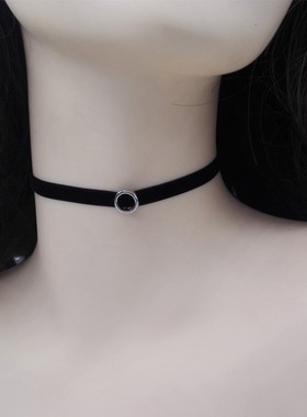 丝绒项圈女颈带韩国锁骨链短款颈链脖链脖圈冷淡风项链颈脖子饰品