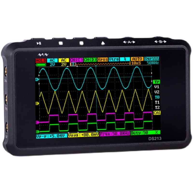 DS213手持小型便携数字存储示波器四通道袖珍汽修仪器miniware - 图3