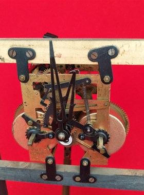 民俗老物件老挂钟座钟全铜机芯机械发条钟表芯古董零件装饰摆件