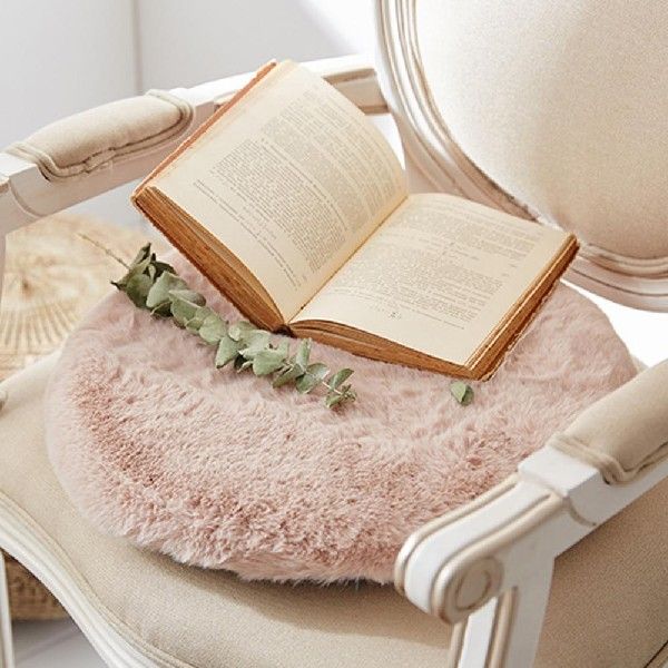 Soft MCctiuse Buttolks uushion Imitation RabbitT Fur Living - 图1