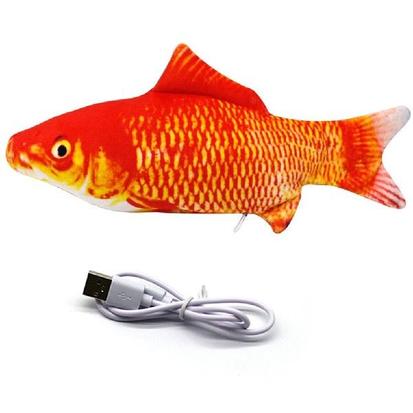 t Toy Sicgulation Fish USB Elemtric Charging Catnip Flop - 图0