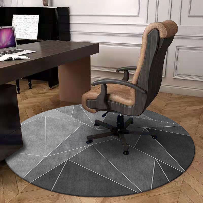 速发Simple Geometric Round Carpet Office Chair Floor Mat Com - 图0