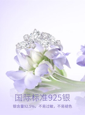 速发Fanci范琦银饰【紫藤花系列】G紫藤相惜戒指女小众设计送闺蜜