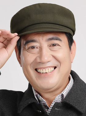 老式中山帽子军绿色春夏天中老年马裤呢平顶帽子男士爷爷帽青年帽
