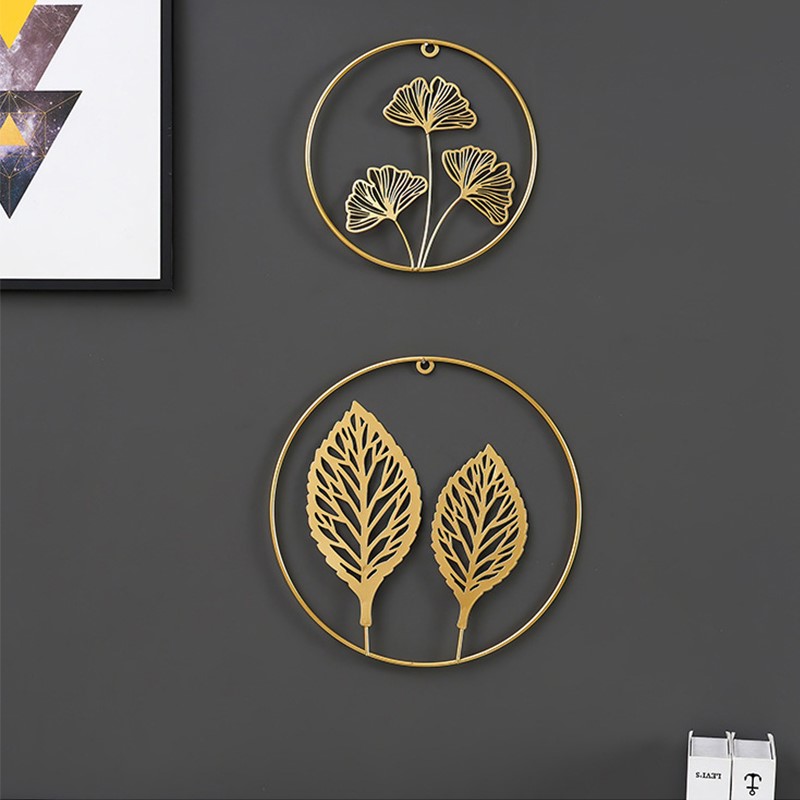 推荐Nordic Ginkgo Leaf Wall Decor Ornament Iron Light Luxury - 图3