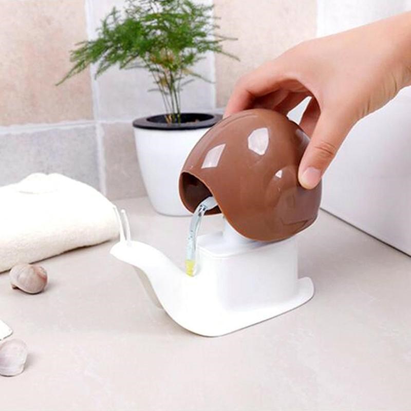 Portable Cartoon Shower Shampoo Dispensing Bottles Snail Sha-图0