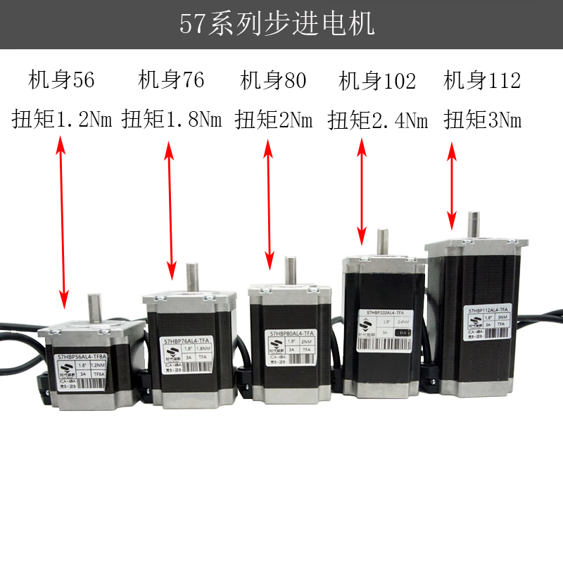 57BYG250两相四线步进电机马达57系列大扭矩带刹车配套驱动器套装