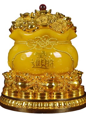 聚宝盆摆件招财聚财风水办公室酒柜招财装饰品店铺开业礼品收银台