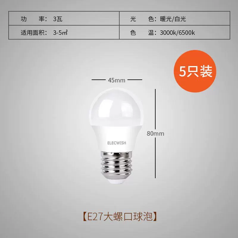 Рекомендовано 3 набора LED-ламп 3W шарики энергосбережение E2
