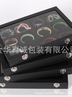 锁骨链收藏盒手链脚链饰品珠宝箱蛇骨链粗黄金项链带盖玻璃收纳盒