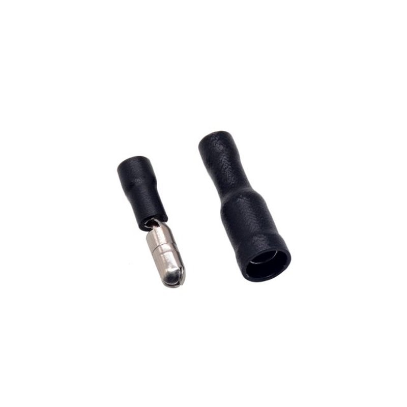 推荐100pcs BLACK Male Female Bullet Connector Insulating Joi - 图0