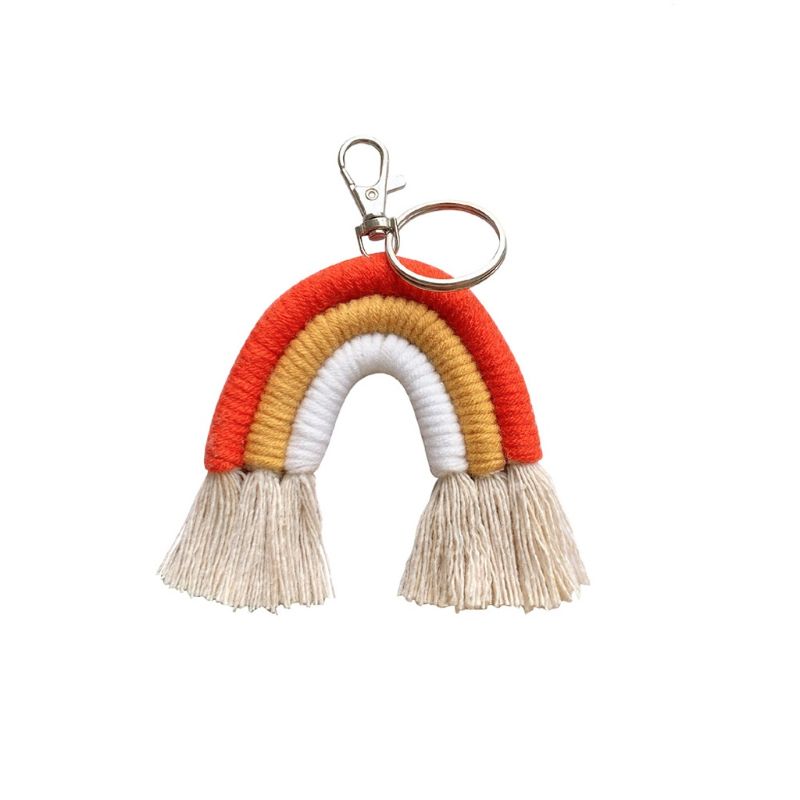 WeavingeRainbow Keychains fnr Womeo BoJho Handmade k y Holde - 图2