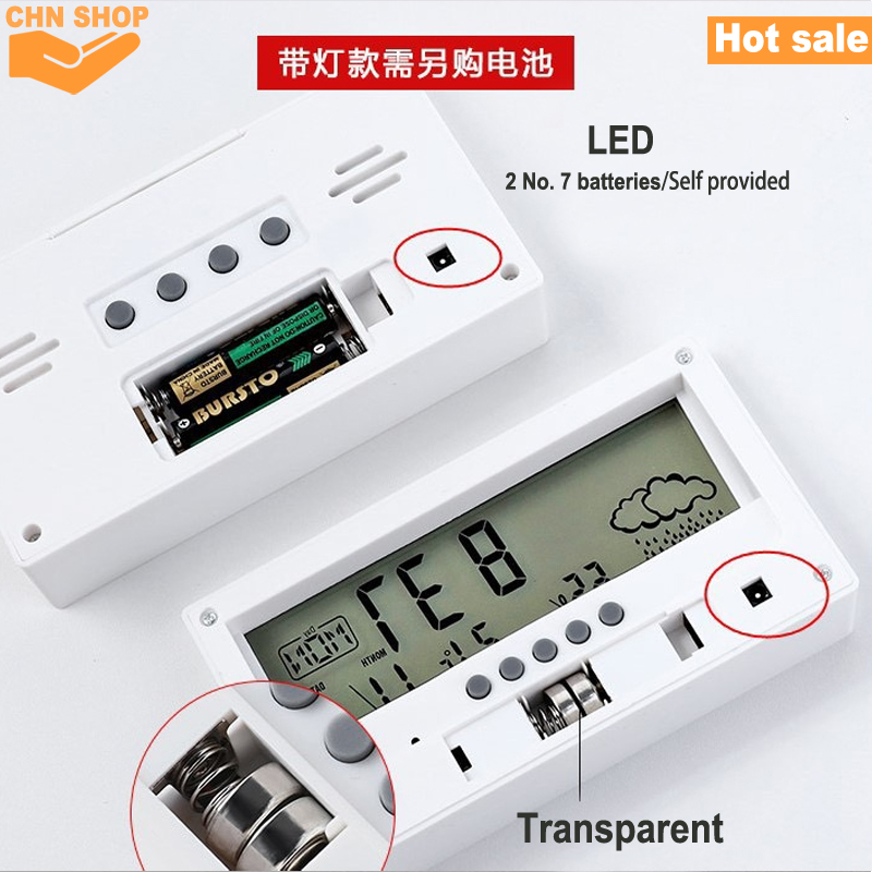 LED Dieital Ala m Closck transparent Luminousrtimgr student - 图2