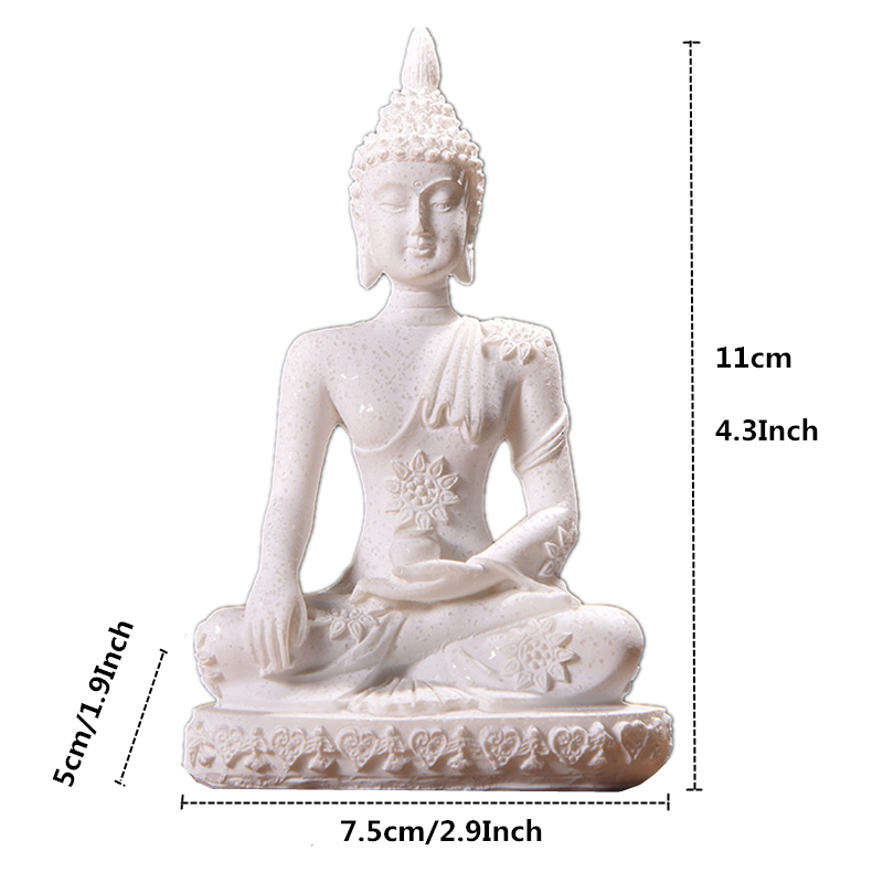 推荐16 Style Miniature Buddha Statue Nature Sandstone Fengsh - 图2