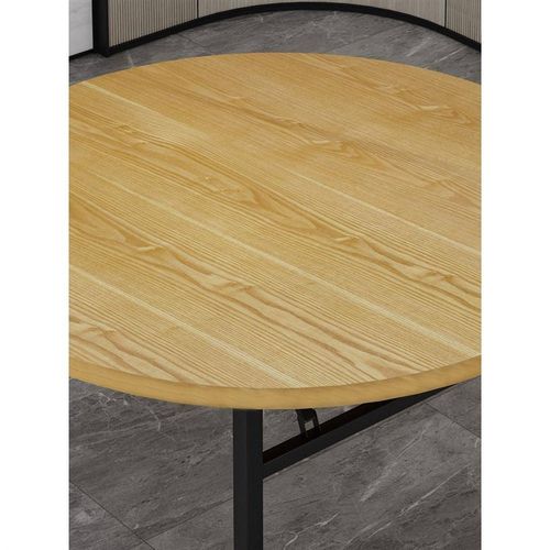 加厚大圆桌面实木圆桌子台面家用酒店可折叠杉木圆桌面板圆形餐桌 - 图3