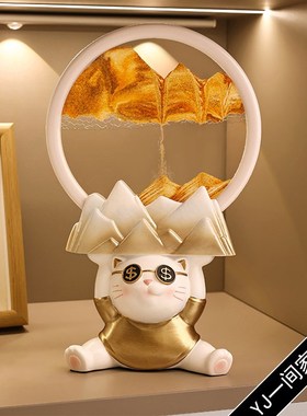 新中式创意流沙画摆件沙漏高档家居客厅轻奢装饰礼物办公桌面现货