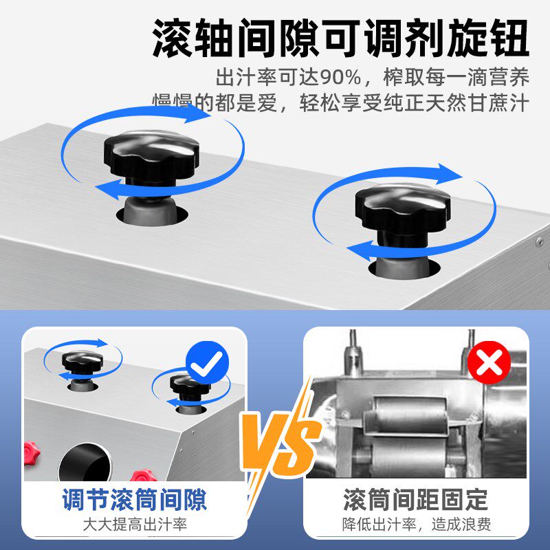 纪冠甘蔗机商用甘蔗榨汁器机不锈钢全自动电动商用甘蔗机摆摊,淘宝优惠券,粉丝福利购,淘宝优惠卷