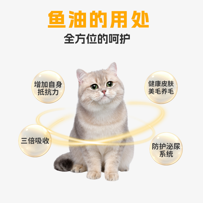 猫管家乳化鱼油猫咪专用猫吃的鱼油宠物狗鱼油防掉毛omega3高浓度 - 图3