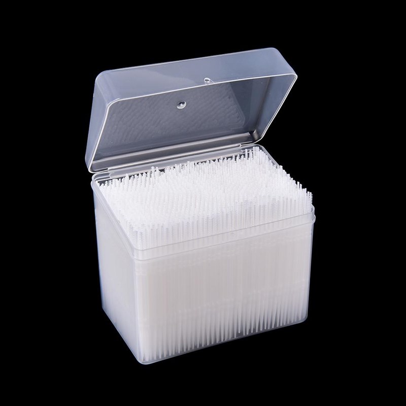 速发1 Box=1100pcs 2 Way Interdental Brush Tooth Pick Plastic - 图0