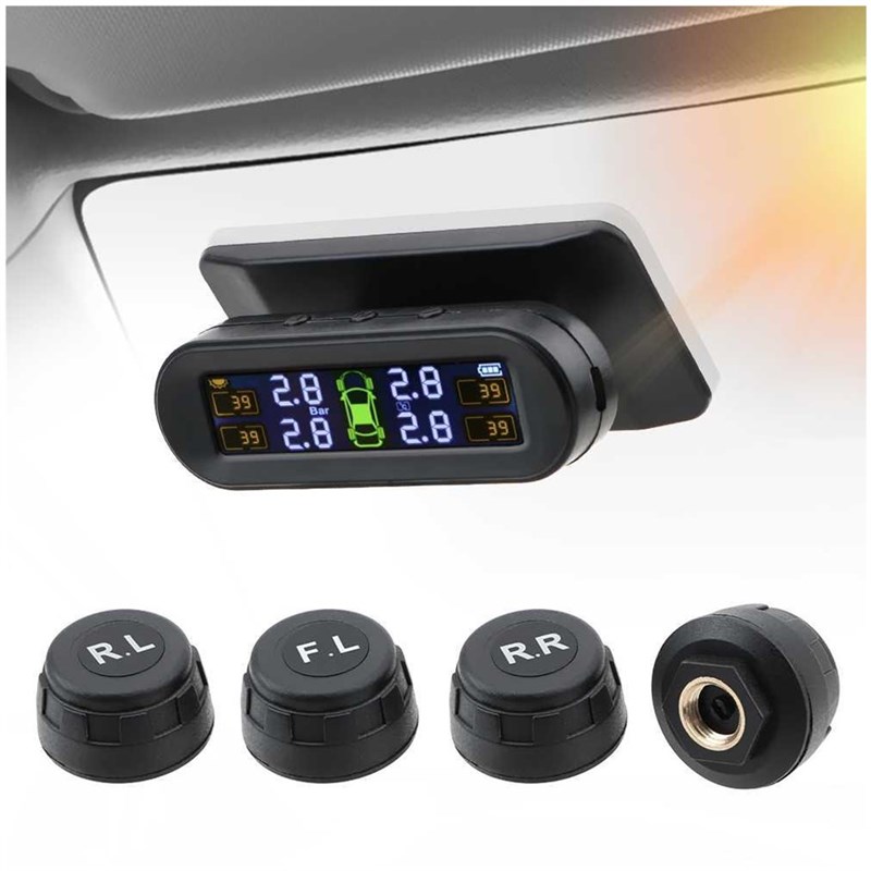 速发Solar TPMS Car Tyre Tire Pressure Monitor System With 4-图1