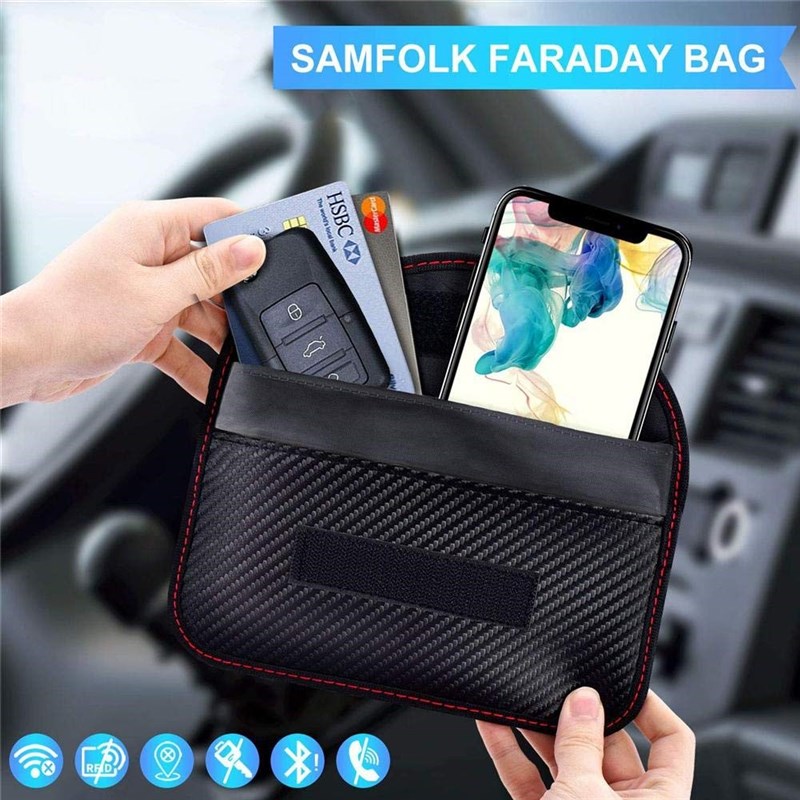 Carbon Fiber Signal Blocking Bag Faraday Bag Shield Cage Pou - 图1