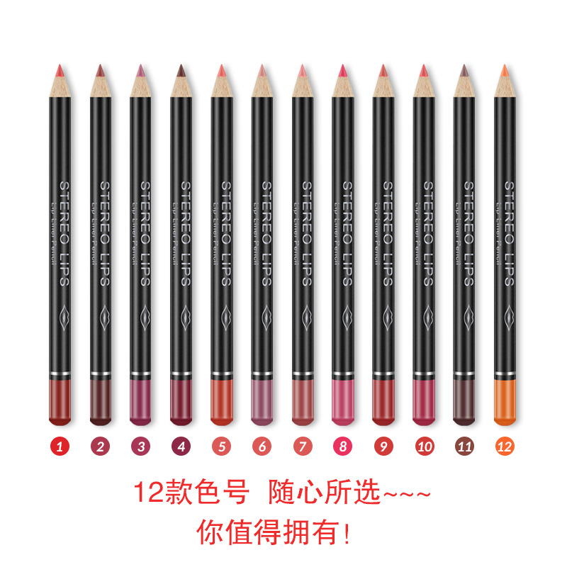 推荐12 Color Matte Brown Lip Liner Waproof Long Lasting - 图0