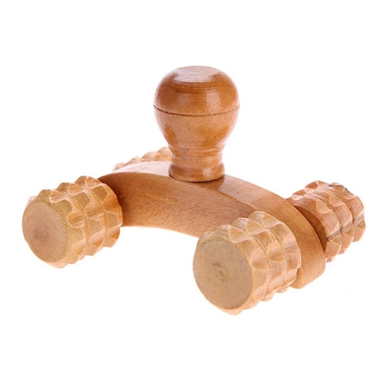 oned Four Wheels Car MassageT Wood rrigger PoUint Back Ma - 图2