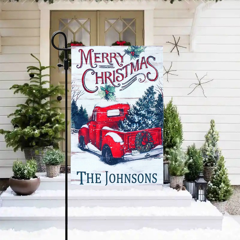 速发Christmas Garden Flag 2022 Merry Christmas Decorations f - 图3