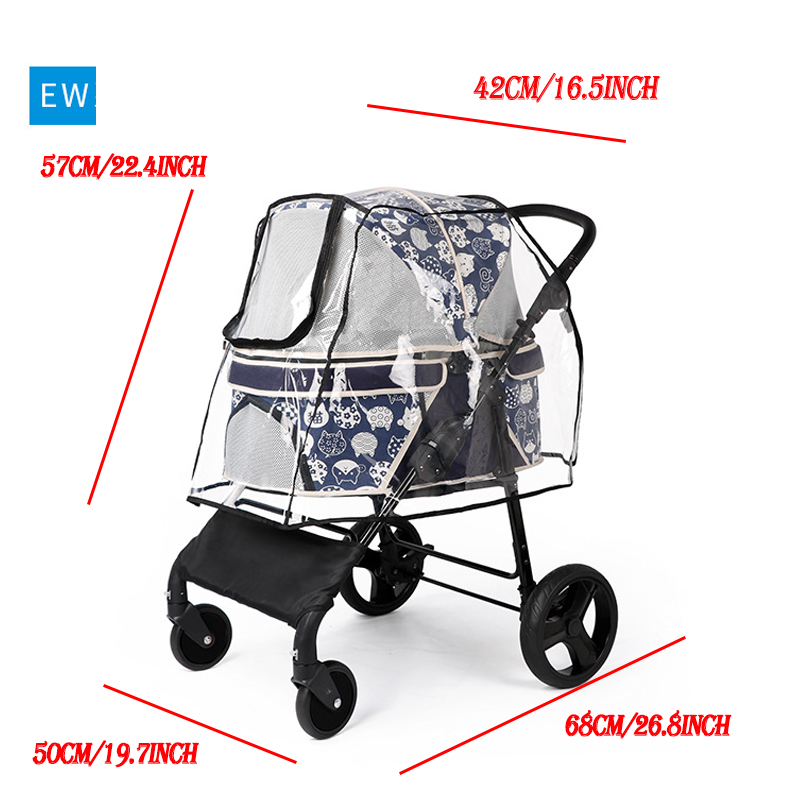 troor Pet Carried Stroller Cover for KAll Kind Dog Cat Ca - 图3