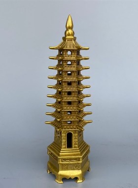 纯铜十一层文昌塔铜11层13层铜九层七层文昌塔书房工艺品桌面摆件