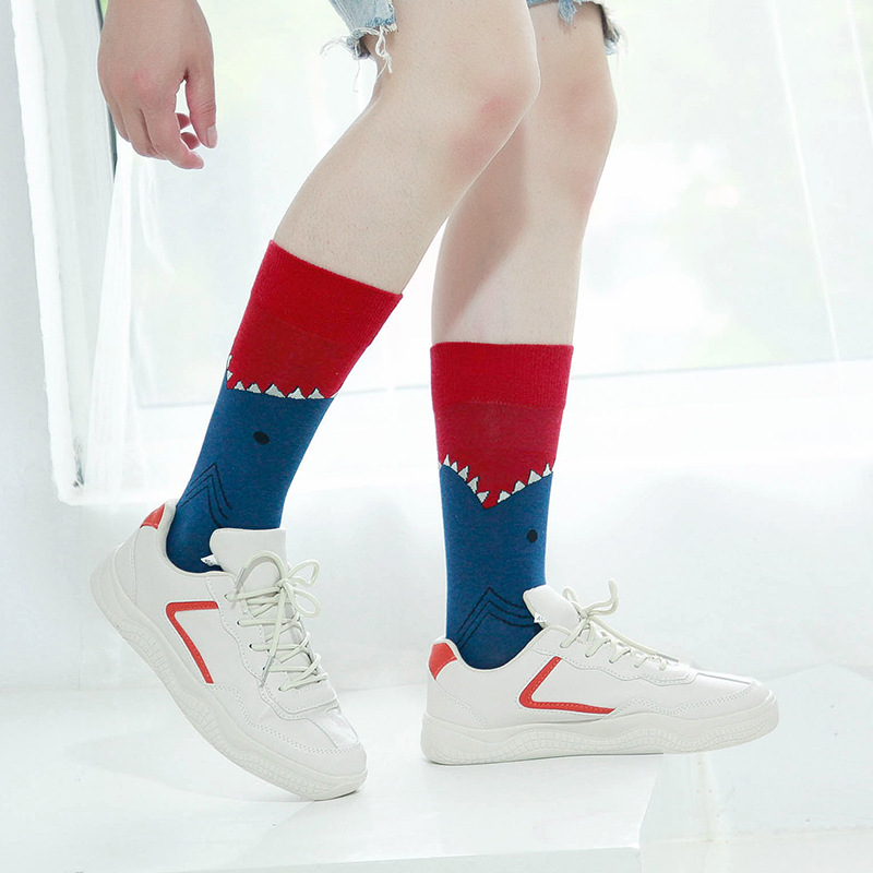 推荐Novelty Happy Funny Men Graphic Socks Combed Cotton Omel - 图1