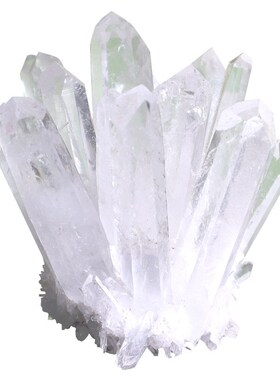 天然白水晶簇原石摆件手链消磁石家居办公室新家装饰送礼摆件