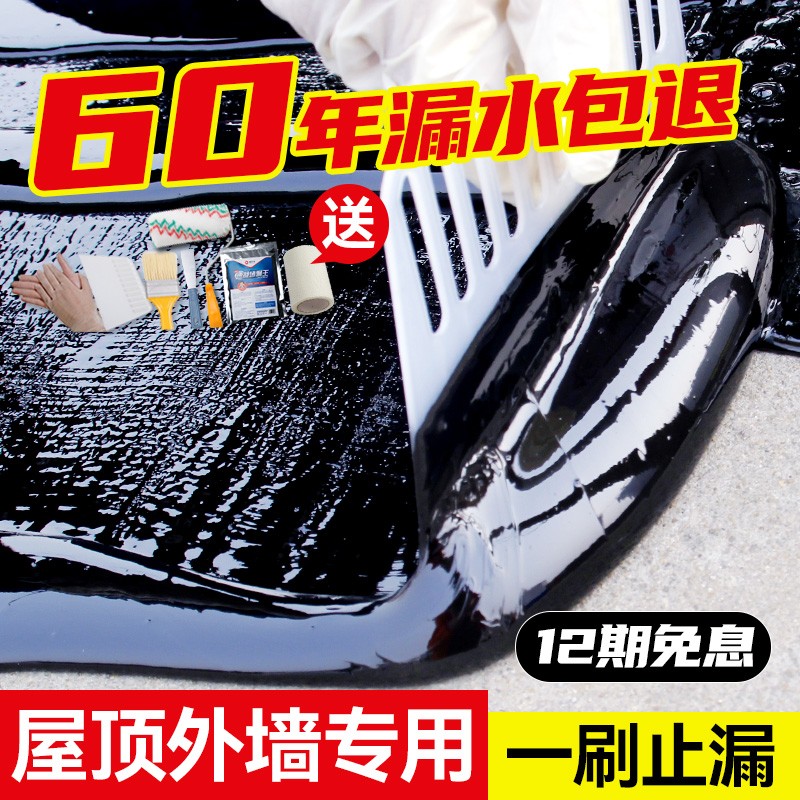 屋顶防水补漏涂料卷材楼顶房顶堵漏王H平房裂缝漏水液体材料防漏 - 图2