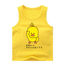 Promotion of baby pure cotton vest 2020 summer fit new A1 baby boy small yellow duck blouse 3 cartoon 6 male and female child hanging