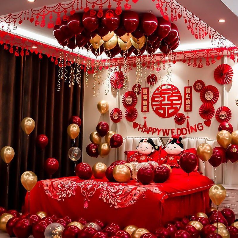 婚房布置简单大气气球结婚装饰装饰套房间装饰男方女方新房用品,淘宝优惠券,粉丝福利购,淘宝优惠卷