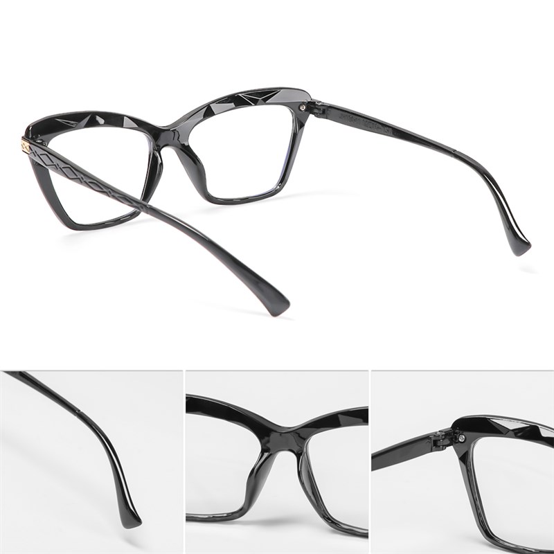 推荐New Hot Oversized Frame Anti Blue Light Cat Eye Eyeglass-图3