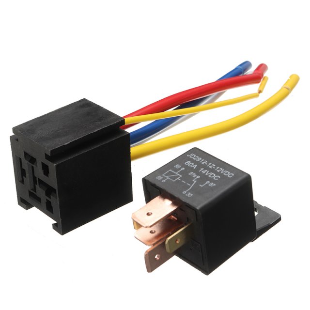 速发1PC Waterproof 12V 80A 5Pin DC AMP SPDT Car Relay + Prac - 图1