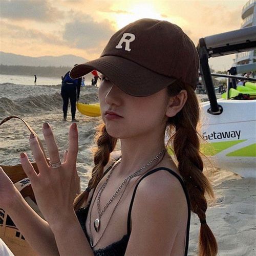 鸭舌帽假发一体R标帽子麻花辫长直发新款百搭甜酷辣妹时尚假发帽 - 图2