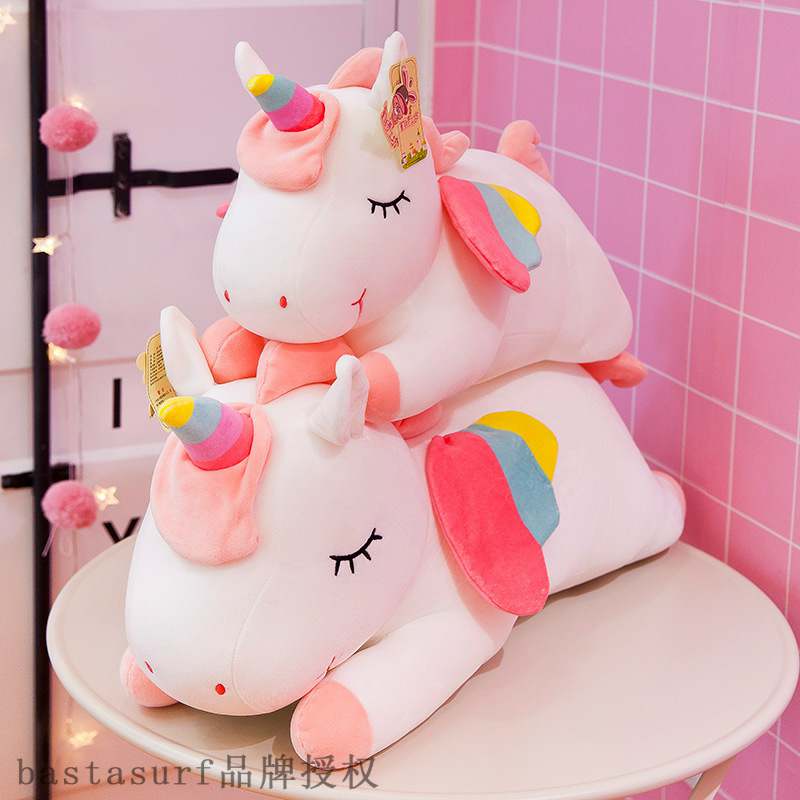 极速Ins net Red Angel Unicorn doll lovely rainbow pony pillo - 图1