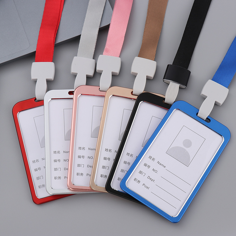 新品Aluminium Alloy Card Holder Employee Name ID Card Cover - 图0