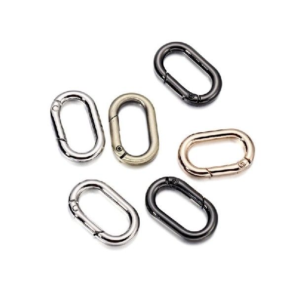 速发5pcs Fashion Carabiner Metal Spring Keyring Spring Snap - 图2