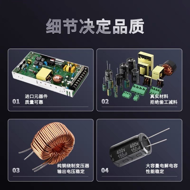 明纬两组路开关电源正负5V10V12V15V24V双输出D-30N/50/60/350W10 - 图0