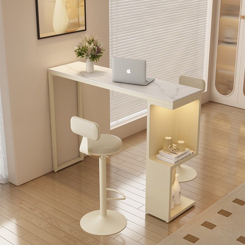 吧台桌家用简约岩板高脚桌长条桌客厅沙发阳台隔断迷你休闲小吧台,淘宝优惠券,粉丝福利购,淘宝优惠卷