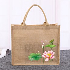 Burlap мешок 麻布袋子定制手拎袋帆布亚麻手提袋小清新礼品礼物布袋麻袋黄麻包