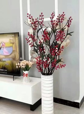 假花仿真花摆设发财果客厅落地摆放花束居家新房装饰花艺摆件