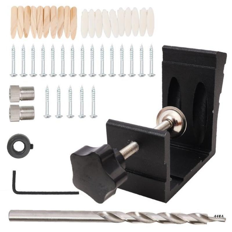 46 Pcs Oblique Hoole Locator Pocket Hole Drill Guide Dowel J - 图2